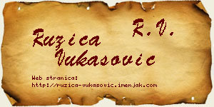 Ružica Vukasović vizit kartica